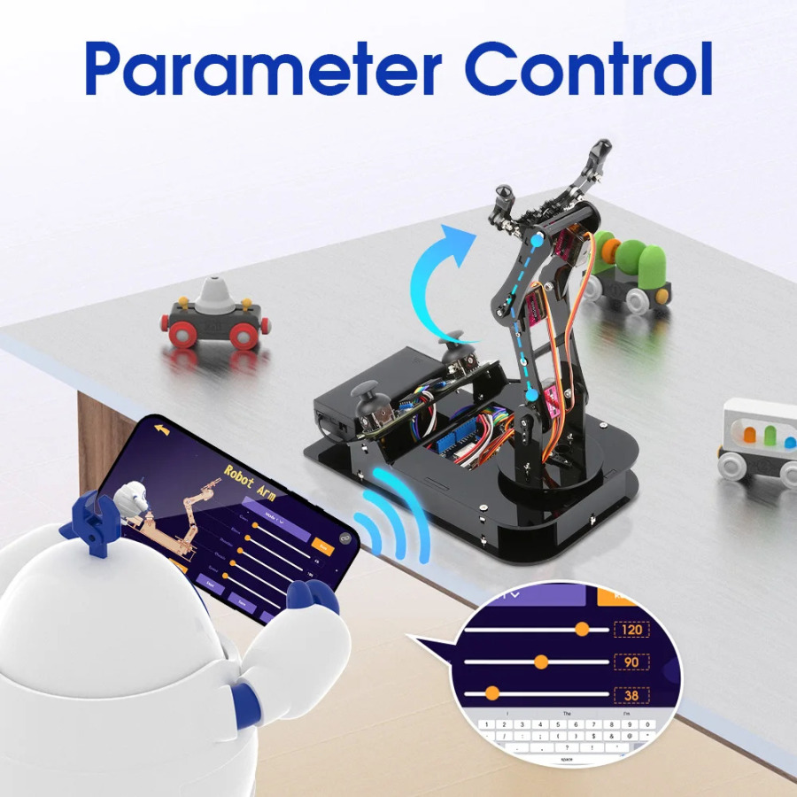Комплект механической руки робота ACEBOTT ESP32 для Arduino DIY настольный образовательный робот-манипулятор для Arduino