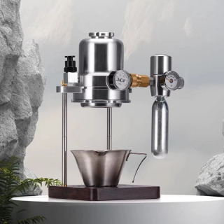 Yangi portativ qoʻlda espresso qahva qaynatgichi Mini pnevmatik havo pompasi kofe mashinasi lager ofis uyi uchun ixcham metall korpus