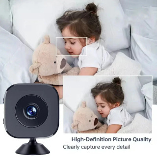 Новая мини-камера безопасности 6K WiFi Full HD с двусторонней аудиосвязью, обнаружением движения, инфракрасным ночным видением для домашнего мониторинга