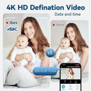 Камера безопасности 4K Мини Wi-Fi Монитор Wi-Fi Дистанционное обнаружение движения Наблюдение Безопасность Защита Внутреннее наблюдение