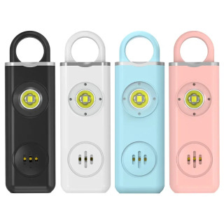 LED chiroqli oʻzini himoya qilish USB qayta zaryadlanuvchi kalit zanjiri Xavfsizlik signalizatsiyasi bilan tashqi ayollar xavfsizlik aksessuari