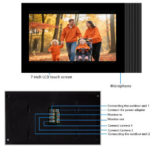 1080P video interkom tizimi Smart WiFi Tuya simsiz video interkom 7 dyuymli monitor uy Villa kvartirasi uchun harakatni aniqlash