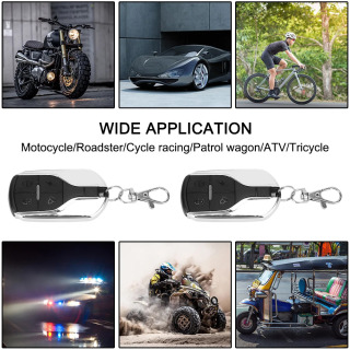 Mototsikl signalizatsiya tizimi Avtomobil Styling Velosiped Scooter Avtomobil 12V Oʻgʻirlikka qarshi mototsikl uchun ikki tomonlama masofadan boshqarish signalizatsiya tizimi