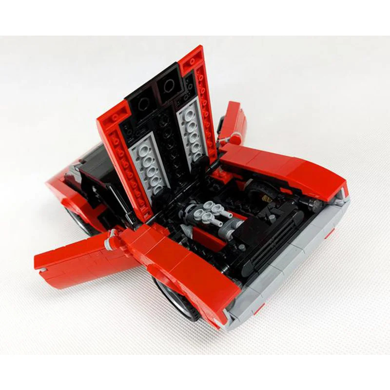 Строительный блок, модель автомобиля 936, детали MOC Challenger, игрушка для мальчиков и взрослых, Рождественский подарок, креативный набор строительных машин