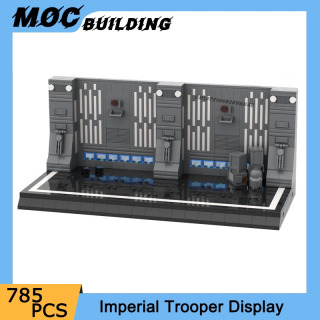Строительные блоки MOC, серия космических фильмов, сцена, императорская модель для прихожей, сделай сам, сборка кирпичей, коллекция, демонстрационные игрушки, креативные подарки Темно-серый