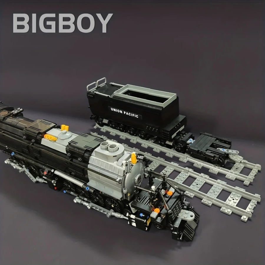 Конструктор серия городского транспорта, модель парового поезда BIGBOY, сборные игрушки, 1608 шт.