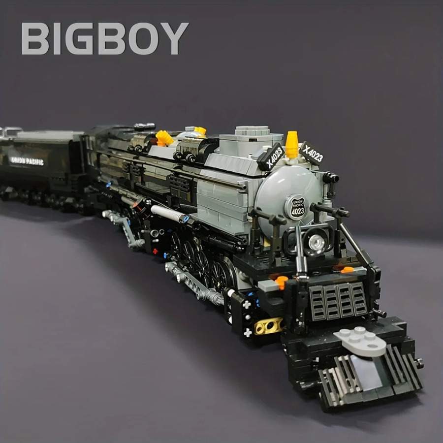 Конструктор серия городского транспорта, модель парового поезда BIGBOY, сборные игрушки, 1608 шт.