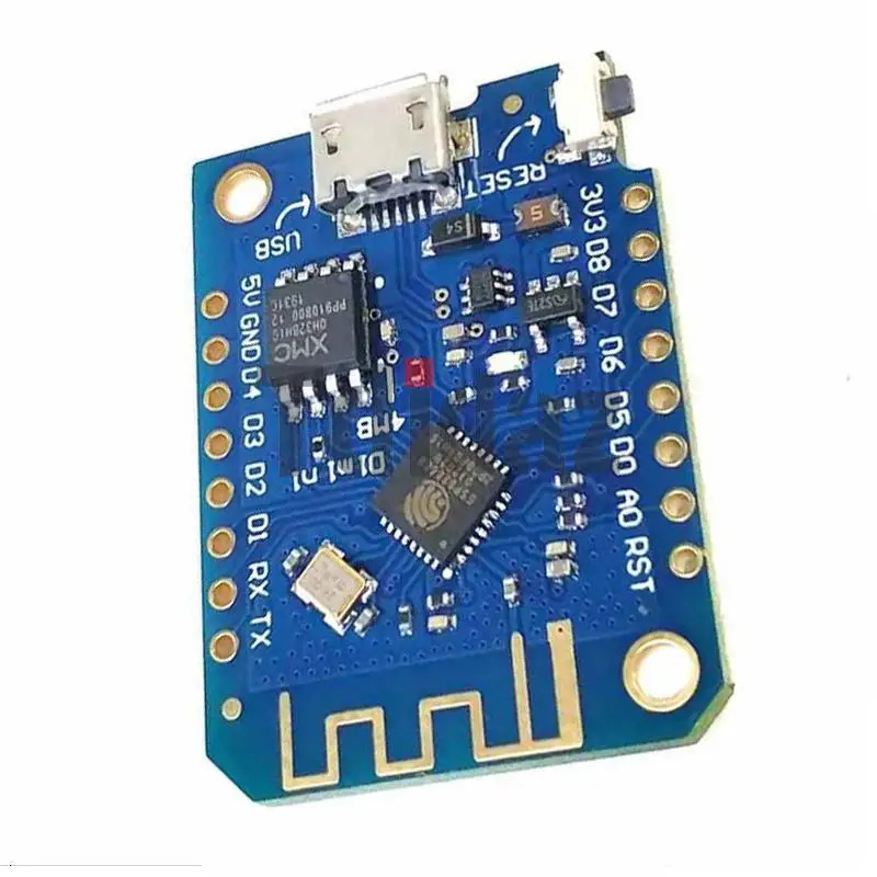 Arduino Nodemcu V2 MicroPython uchun ESP8266 CH340 CH340G 4MB asosidagi Wemos D1 Mini V3.0.0 WIFI ishlab chiqish platasi