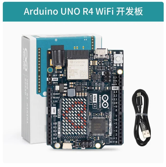 Популярный оригинальный стартовый набор Arduino UNO R3/R4 Minima/WiFi для Интернета вещей с учебными пособиями по программированию