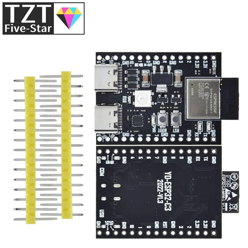 ESP32/ESP32-C3 WiFi+Bluetooth 5.0 Narsalar Interneti Dual Type-C ishlab chiqish platasi Arduino uchun asosiy plata