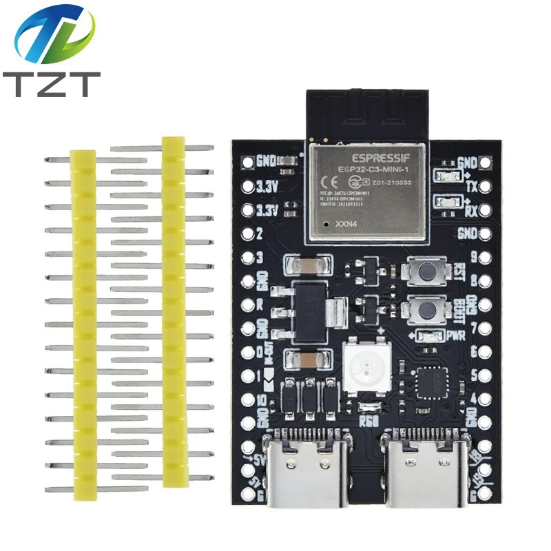 ESP32 / ESP32-C3 WiFi + Bluetooth 5,0 Интернет вещей, двойная плата разработки Type-C, основная плата ESP32-C3-DevKitM-1 для Arduino