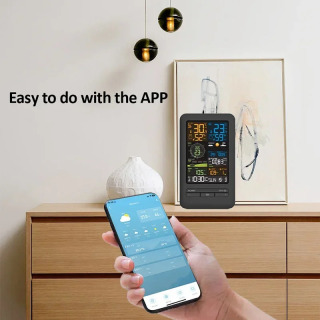 Умная Метеостанция С Wi-Fi, Цифровой Термометр Для Умного Дома С Индикатором Температуры, Влажности, Даты
