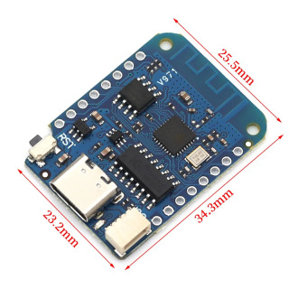 MGQH LOLIN D1 Mini V4.0.0 - WEMOS WIFI Плата Интернета вещей на базе ESP8266 4 МБ MicroPython Nodemcu Arduino, совместимая