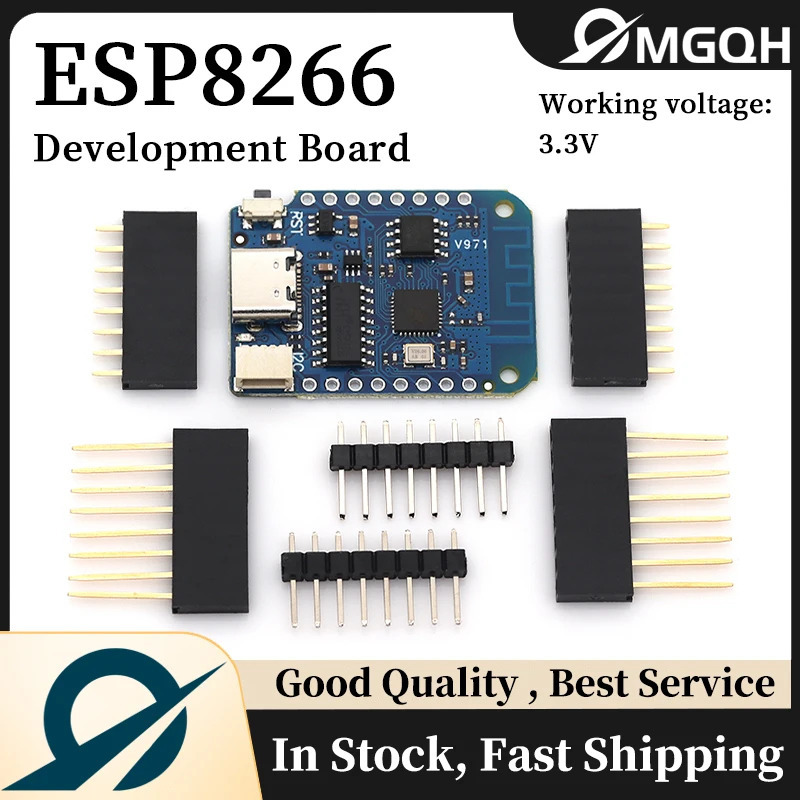 MGQH LOLIN D1 Mini V4.0.0 - WEMOS WIFI Плата Интернета вещей на базе ESP8266 4 МБ MicroPython Nodemcu Arduino, совместимая