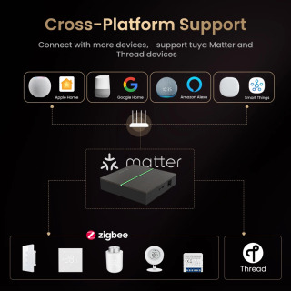 AVATTO Matter Smart Gateway Hub ZigBee: Умный домашний мост-контроллер с проводным управлением, совместимый с Tuya, HomeKit, Google Home, Alexa