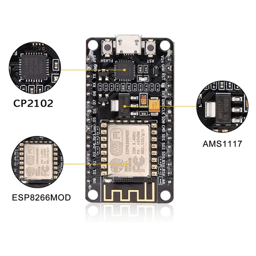 Беспроводной модуль CH340/CP2102 NodeMcu V3 V2 Lua WIFI Интернет вещей, макетная плата на основе ESP8266 ESP-12E