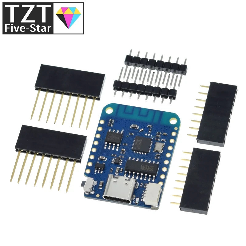 Плата GREATZT D1 Mini V4.0.0 - WEMOS WIFI для Интернета вещей на базе ESP8266 4MB, совместимая с MicroPython, Nodemcu, Arduino