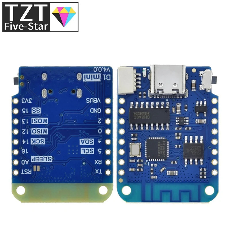 Плата GREATZT D1 Mini V4.0.0 - WEMOS WIFI для Интернета вещей на базе ESP8266 4MB, совместимая с MicroPython, Nodemcu, Arduino