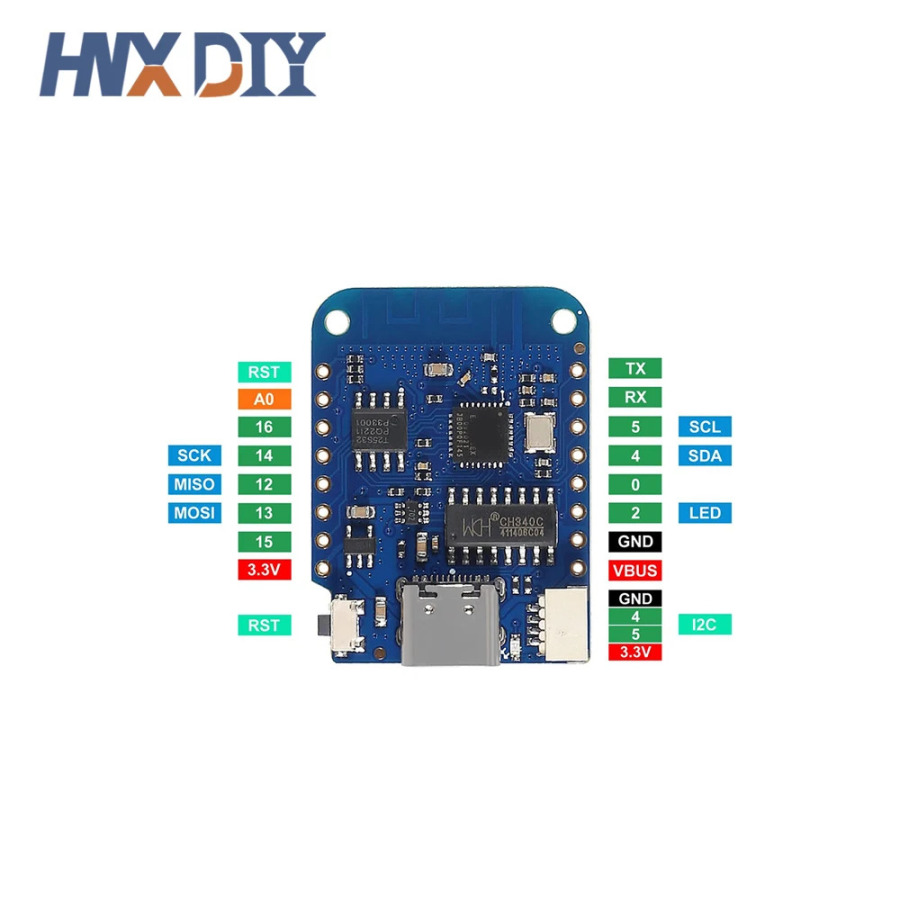 1-10 шт. WEMOS D1 Mini V4.0.0 TYPE-C WIFI плата Интернета вещей на базе ESP8266 4 МБ LOLIN 12C MicroPython Nodemcu для Arduino