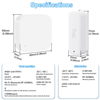 Умная метеостанция Tuya, беспроводной комнатный датчик, цифровой Wi-Fi, гигрометр температуры, несколько наружных датчиков, умная жизнь