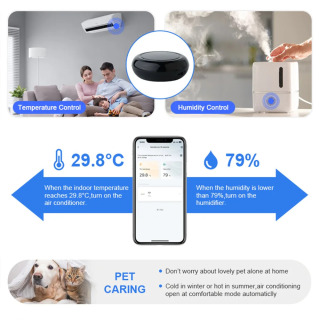 Smart Wi-Fi IR universal masofadan boshqarish pulti Tuya Smart Life ilovasi bilan maishiy televizorlar uchun infraqizil masofadan boshqarish pulti Alexa Google