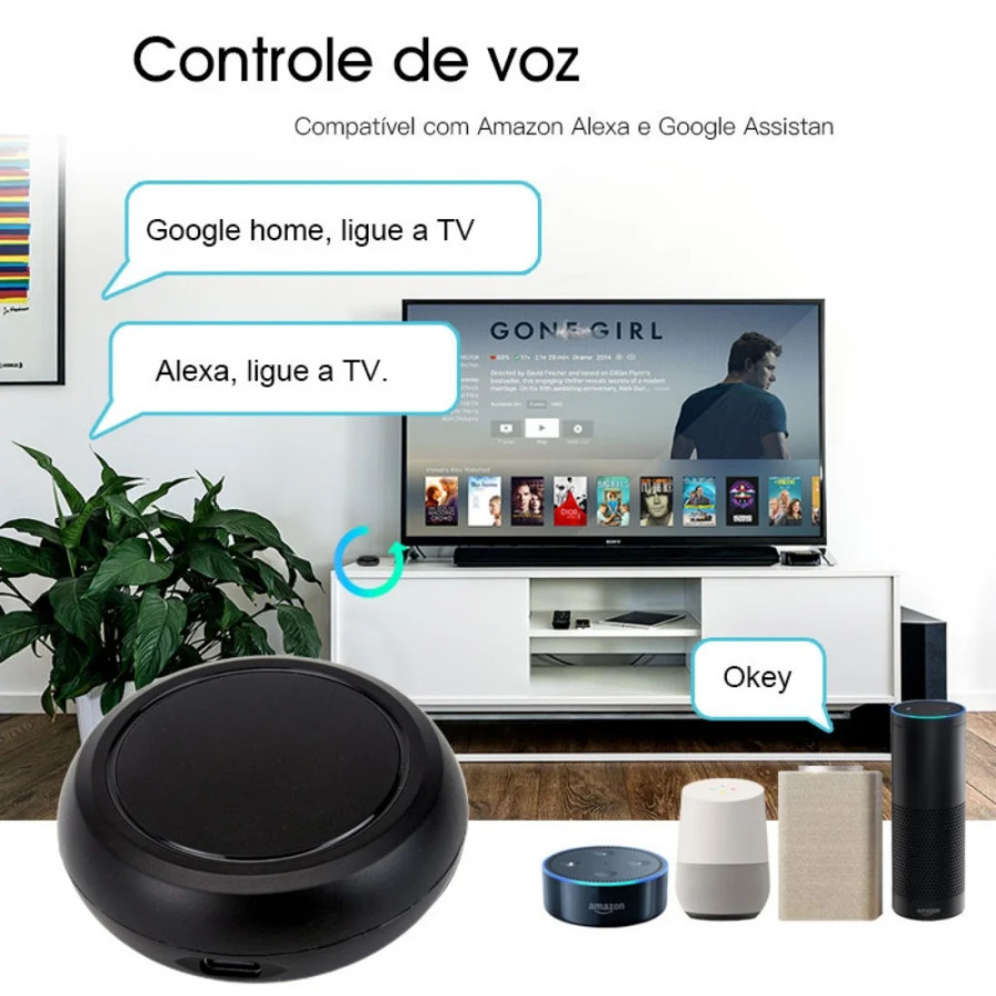Smart Wi-Fi IR universal masofadan boshqarish pulti Tuya Smart Life ilovasi bilan maishiy televizorlar uchun infraqizil masofadan boshqarish pulti Alexa Google