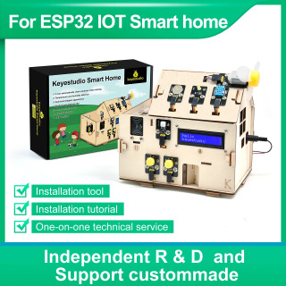   Полный стартовый набор Keyestudio для умного дома с поддержкой IoT для Arduino ESP32, образовательный набор STEM для программирования на MicroPython, электронный набор для самостоятельной сборки