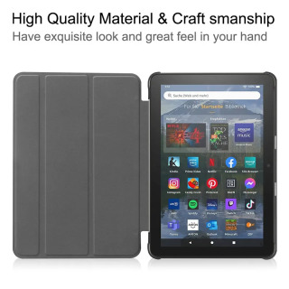 Чехол для Fire HD 8 2022 8 дюймов, тройной магнитный кожаный смарт-чехол для Amazon Fire HD 8 Case 2022 Fire HD8 Plus 2022 Чехол 12-го поколения