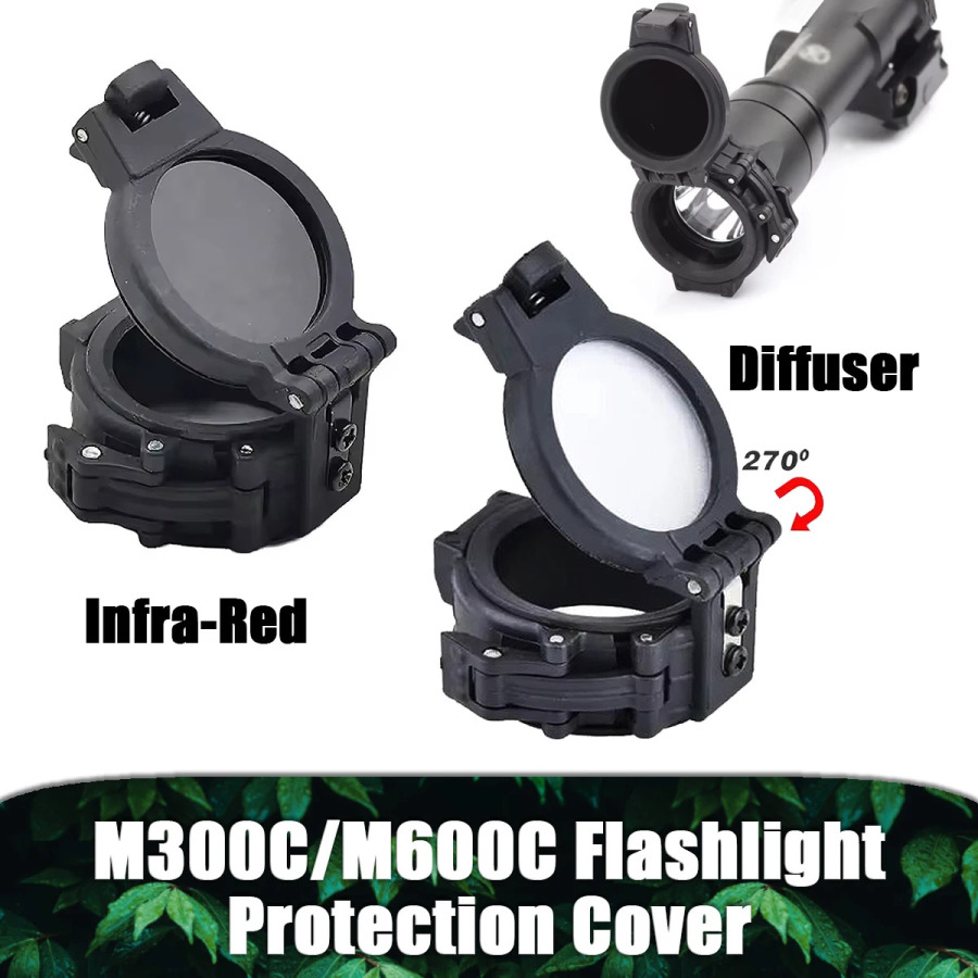 Защитная крышка для фонарика серии Surefire M300C M600C ИК-инфракрасный фильтр Специальная бленда для линз M600A M300A Диффузор света