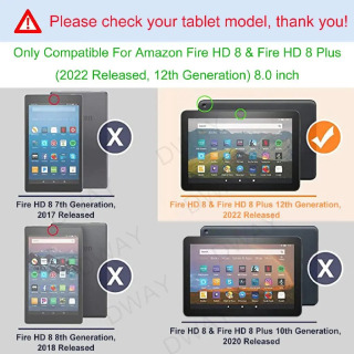 Прозрачный противоударный чехол для Amazon Fire HD 8 и 8 Plus (12-го поколения) выпуска 2022, внешний прозрачный чехол из ТПУ другое одиннадцать