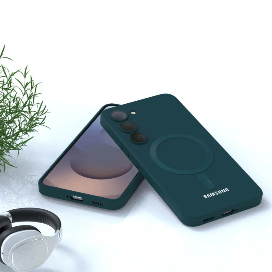 Для магнитного чехла Samsung Galaxy S25 FE S24 S23 S22 S21 S20 FE Magsafe S25FE противоударный полное покрытие жидкий силиконовый гелевый чехол