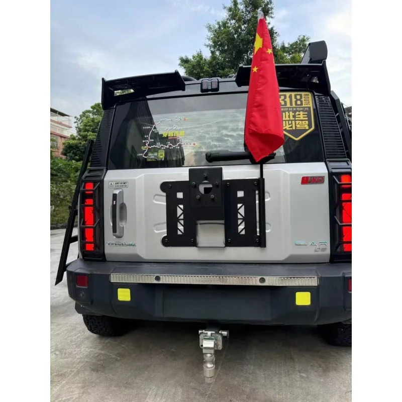 Chery ICAR 03 Jaecoo J6 maxsus aksessuarlari uchun oʻzgartirilgan va yangilangan poʻlat zaxira gʻildirak ramkasi orqa zaxira gʻildirak bazasi
