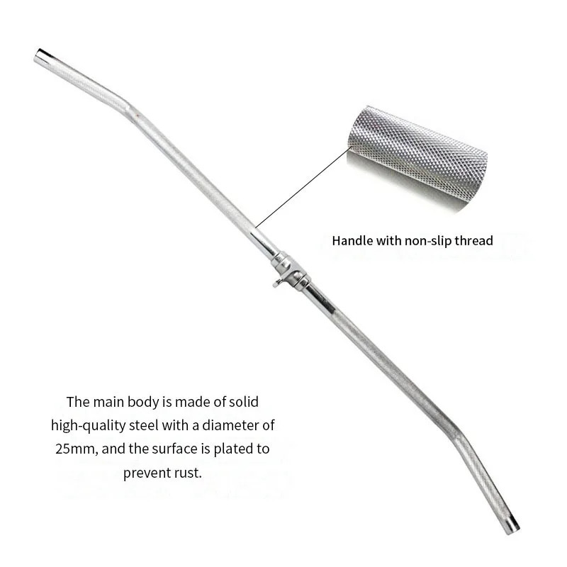 Uy sport zali aksessuarlari: Lat Pull Down Bar, krom qoplangan sirt, korroziyaga qarshi, yuqori yuk koʻtarish qobiliyati, triceps mashqlari uchun.