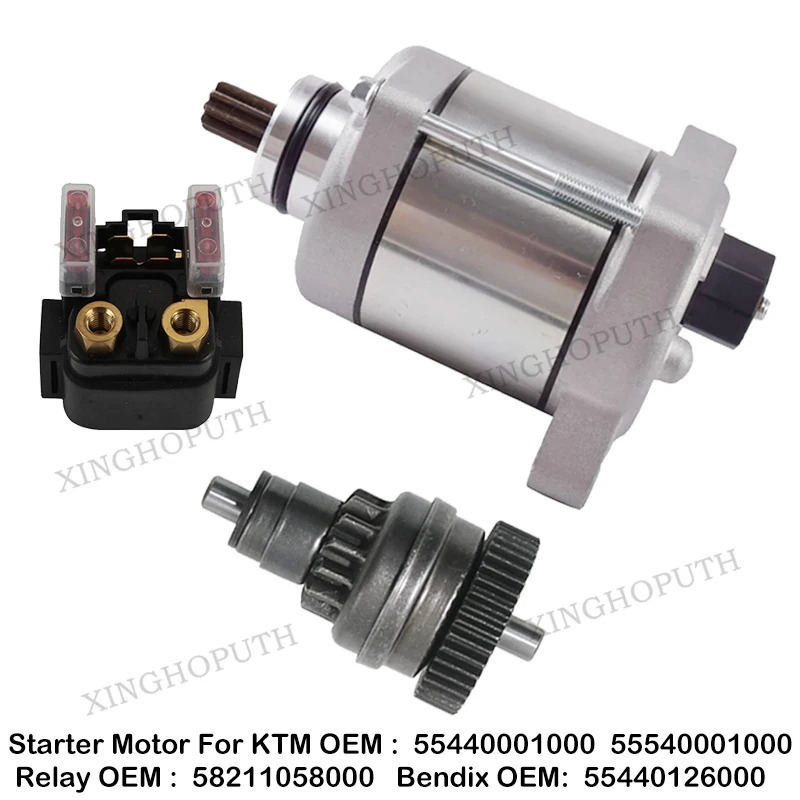 Elektron Dvigatel qismlari KTM EXC XC-W XC TPI Six Days SUV mototsikl aksessuarlari uchun starter dvigateli va oʻrni va Bendix toʻplami