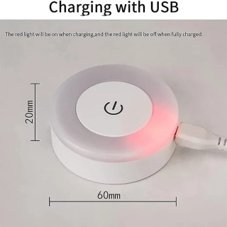 Yashash xonasi va yotoqxona yoritgichi uchun LED portativ USB qayta zaryadlanuvchi tungi chiroq. Yoritgichlar lampalar Uyni bezatish uchun chiroqlar