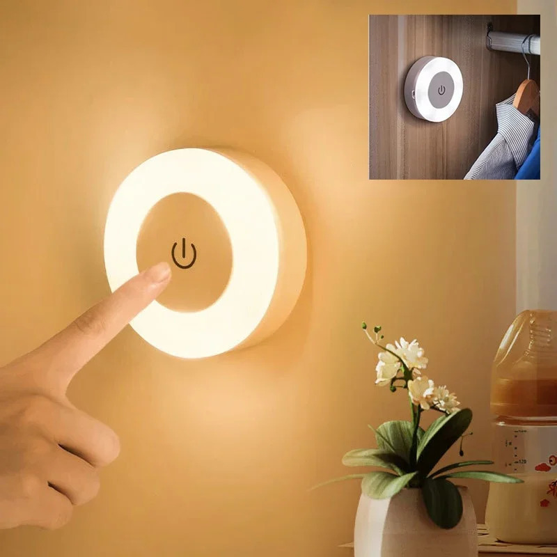 Yashash xonasi va yotoqxona yoritgichi uchun LED portativ USB qayta zaryadlanuvchi tungi chiroq. Yoritgichlar lampalar Uyni bezatish uchun chiroqlar