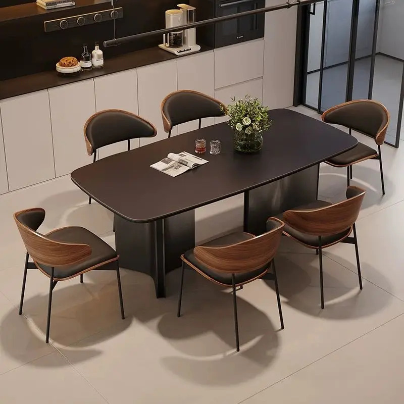 Yashash xonasi ovqat xonasi stullari charm stul yumshoq zamonaviy stul Kafe uyi Skandinaviya stullari hashamatli minimalist uy mebellari
