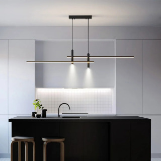 Zamonaviy Nordic ovqat xonasi qandillari oddiy minimalist ovqat stoli chirogʻi Ijodiy dizayn bar taymer chiziqli chiroq