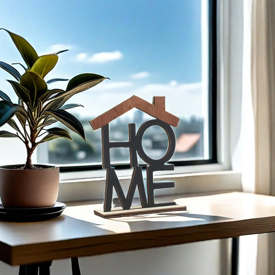 Деревянные украшения «HOME» Деревянные поделки Украшения для настольной стойки Домашний декор Аксессуары «LOVE»