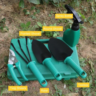 For Tool Set, 5-Piece Garden Utensil Sets, Home Gardening And Planting, Vegetables Growing Supplies, Horticultural Shovel Box