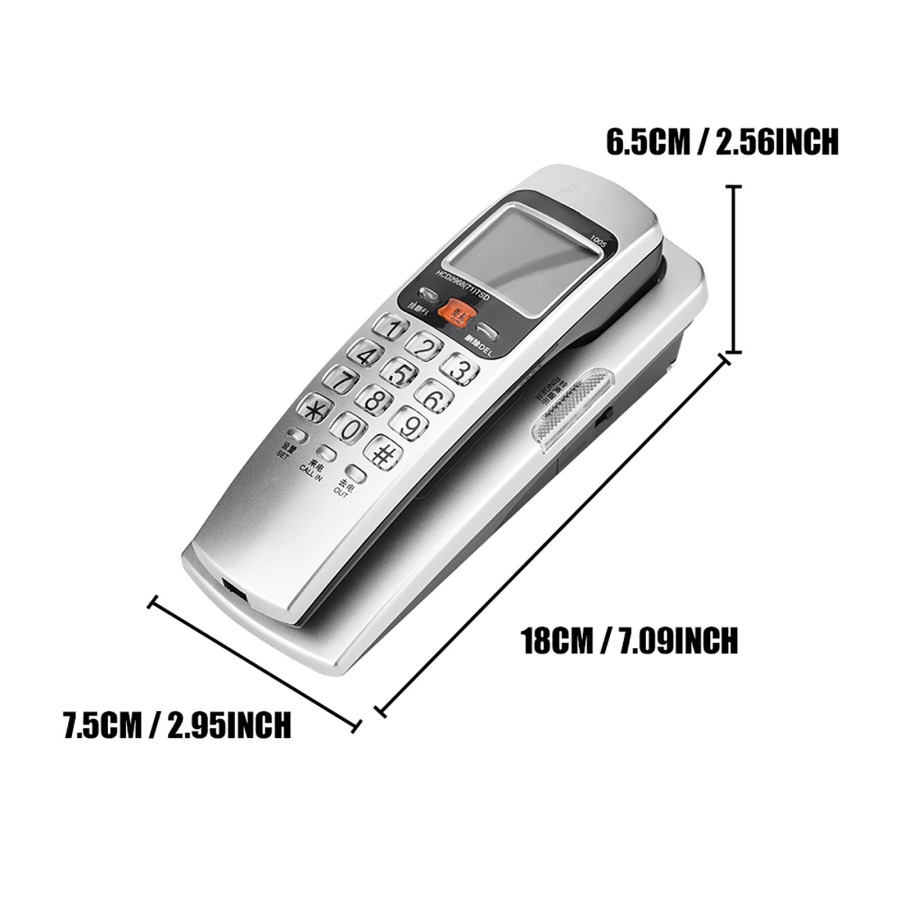 FSK/DTMF qoʻngʻiroq qiluvchining identifikatoriga ega mini telefon statsionar telefoni uy mehmonxona ofis biznesi uchun ish stoli simli statsionar telefon