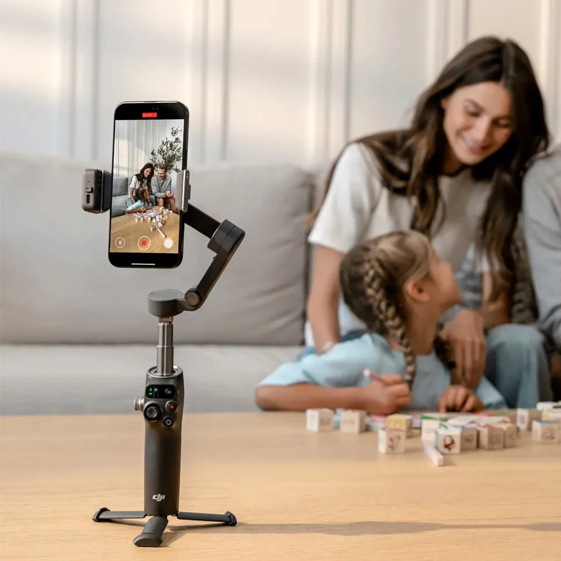 DJI Osmo Mobile 8 - kuzatuv va barqarorlashtirish funksiyalariga ega mobil telefonlar uchun uch oʻqli aqlli gimbal, original DJI OM 8, stokda.