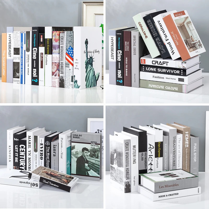 Современный поддельный орнамент для книги, скандинавский свет, роскошная имитация книги, украшение для гостиной, дома, магазина, реквизит для фотосессии, чехол для книг, коробка
