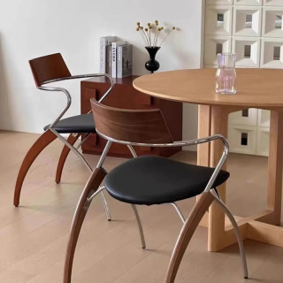 2 ta moda ovqat kreslolari toʻplami qulay ochiq bogʻda ovqatlanish stullari Premium oqlangan Fauteuil dizayni yashash xonasi mebellari