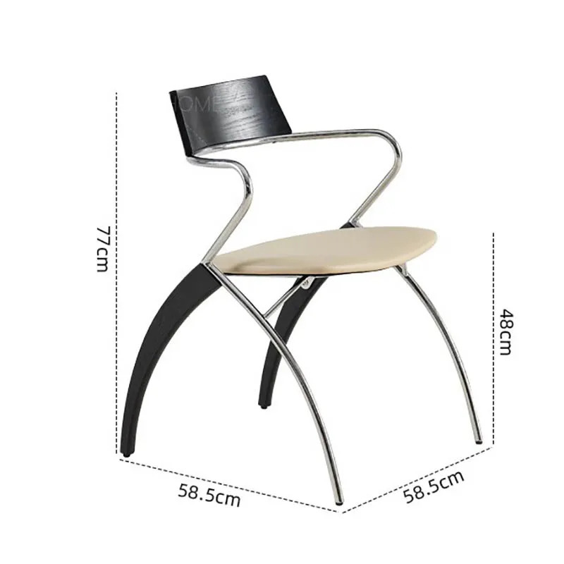 2 ta moda ovqat kreslolari toʻplami qulay ochiq bogʻda ovqatlanish stullari Premium oqlangan Fauteuil dizayni yashash xonasi mebellari