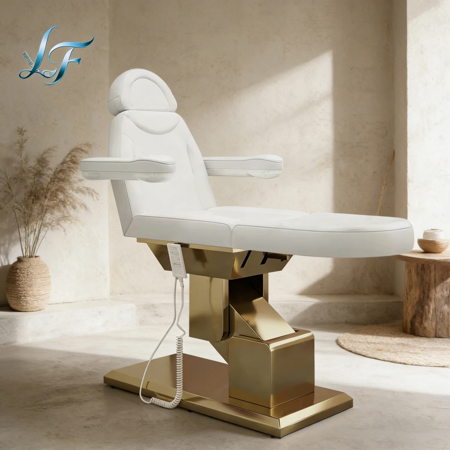 Goʻzallik salonining hashamatli mebellari: 3 ta motorli elektr massajli divan, spa, mehmonxonalar, fitnes markazlari va professional salonlar uchun goʻzallik stoli stul.