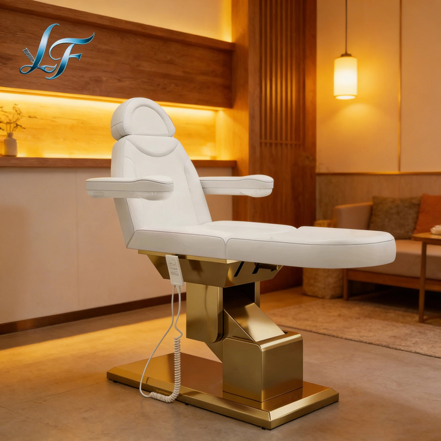 Goʻzallik salonining hashamatli mebellari: 3 ta motorli elektr massajli divan, spa, mehmonxonalar, fitnes markazlari va professional salonlar uchun goʻzallik stoli stul.