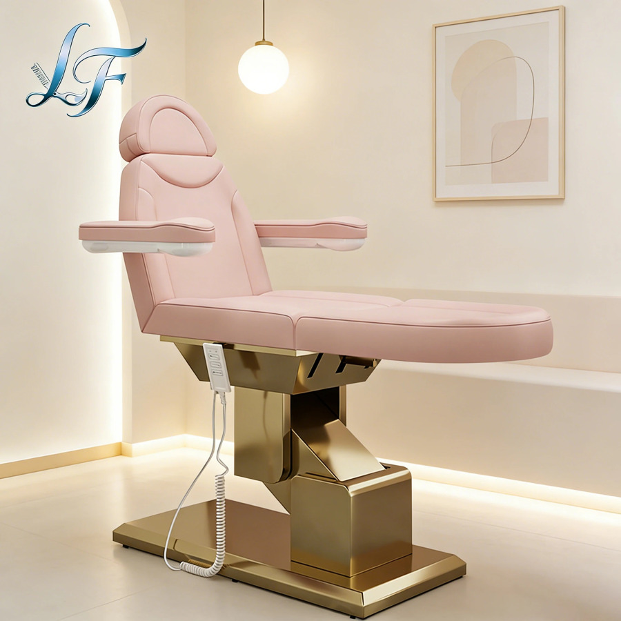 Goʻzallik salonining hashamatli mebellari: 3 ta motorli elektr massajli divan, spa, mehmonxonalar, fitnes markazlari va professional salonlar uchun goʻzallik stoli stul.