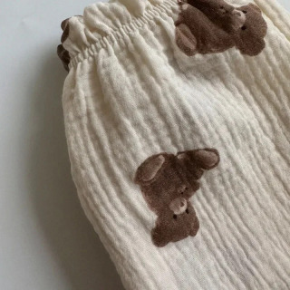 Мягкие муслиновые штаны-капри из органического хлопка для новорожденных и малышей на осень, весну, лето, зиму с милым принтом