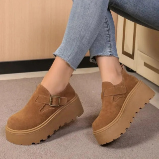 Женская обувь Замшевая повседневная обувь в стиле ретро Модная обувь на платформе Дизайнерская женская обувь на платформе Вулканизированная обувь Zapatos De Mujer